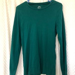 J. Crew green long sleeve t shirt